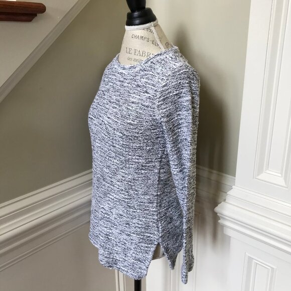 NWT JCREW Marled Sweater Top Womens XS Black White Crew Neck Tunic NEW Gray - Picture 7 of 12